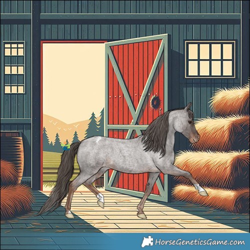 Horse Color:Liver Red Roan Varnish 