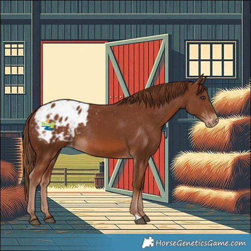 Horse Color:Chestnut Blanket Rabicano 