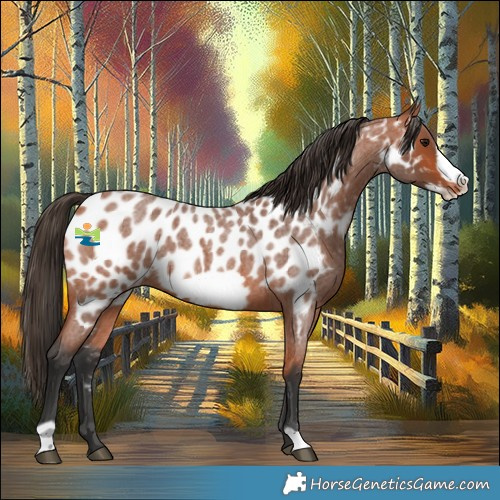 Horse Color:Bay Roan Frame Appaloosa