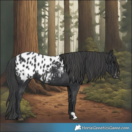 Horse Color:Black Appaloosa