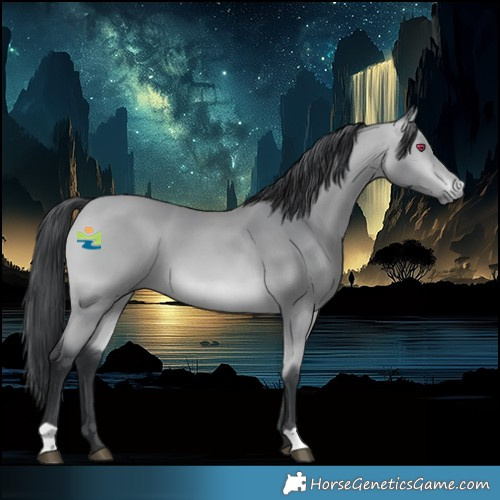 Horse Color:Platinum Bay Chinchilla 