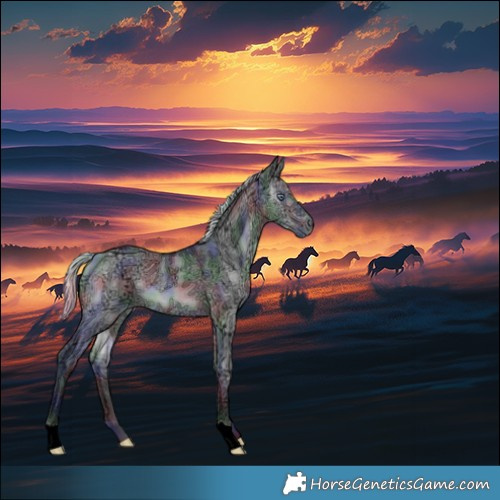 Horse Color:Nacre Silver Bay Chinchilla Ice Dun