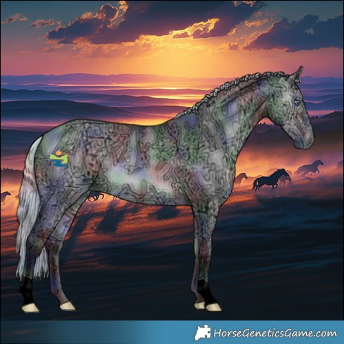 Horse Color:Nacre Silver Bay Chinchilla Ice Dun 