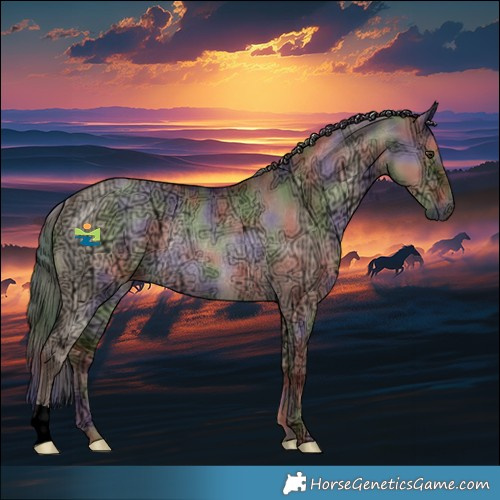 Horse Color:Nacre Liver Red Dun Ice Rabicano 
