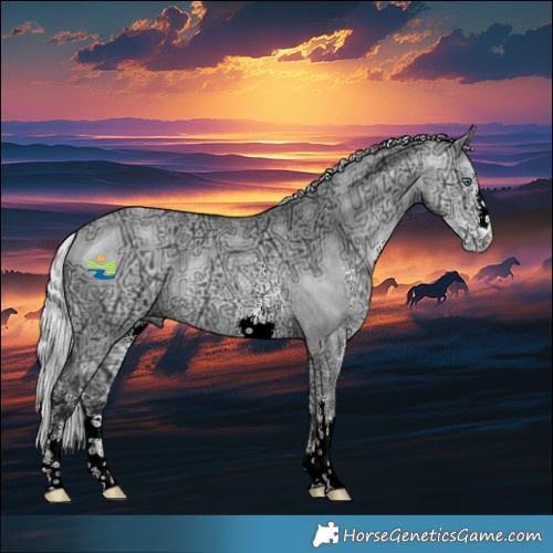 Horse Color:Silver Buckskin Chinchilla Ice Dun Sabino