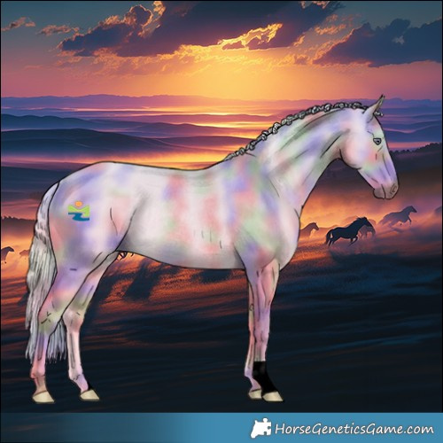 Horse Color:Nacre Chocolate Palomino Chinchilla Dun Rabicano