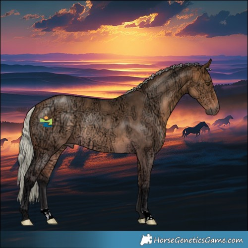 Horse Color:Silver Buckskin Ice Dun Rabicano 