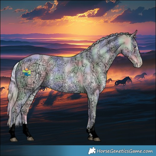 Horse Color:Nacre Liver Chestnut Chinchilla Ice Sabino Rabicano