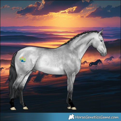 Horse Color:Bay Chinchilla Dun Rabicano