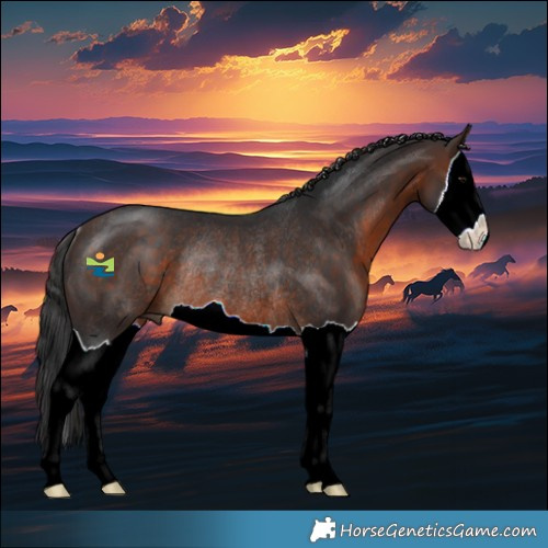 Horse Color:Brown Splash Rabicano