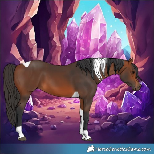 Horse Color:Bay Tobiano 