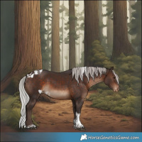 Horse Color:Silver Brown Tobiano Skewed Appaloosa
