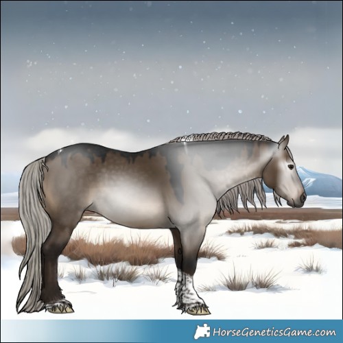 Horse Color:Gray Silver Brown Dun Tobiano 
