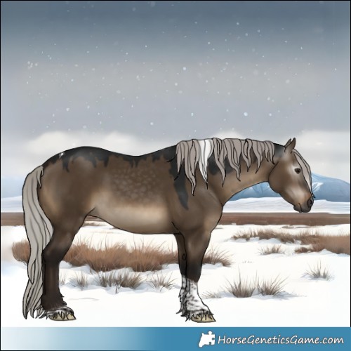 Horse Color:Gray Silver Brown Dun Tobiano 