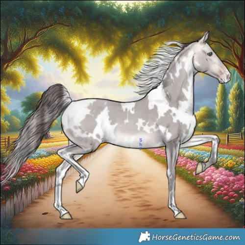 Horse Color:Platinum White Spotted Amber Cream Champagne 
