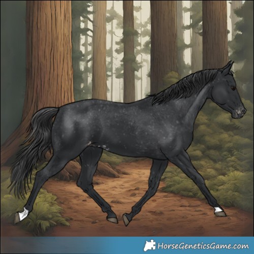 Horse Color:Black Skewed Appaloosa 