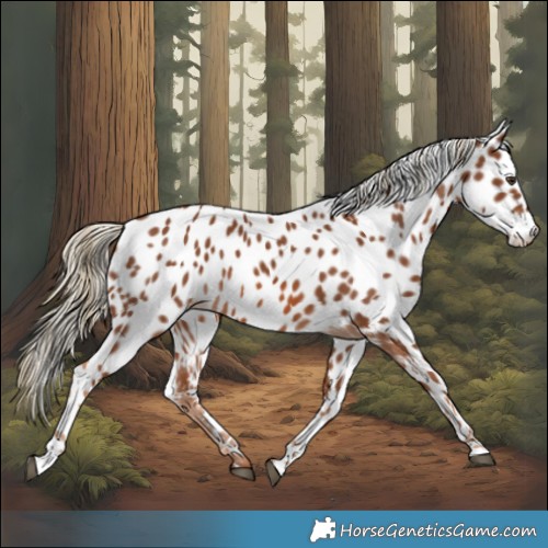 Horse Color:Chestnut Skewed Appaloosa 