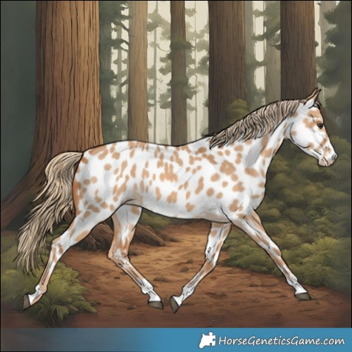 Horse Color:Red Dun Skewed Appaloosa