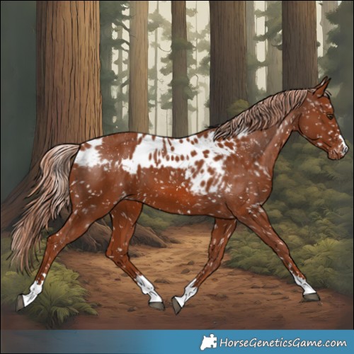 Horse Color:Chestnut Skewed Appaloosa 