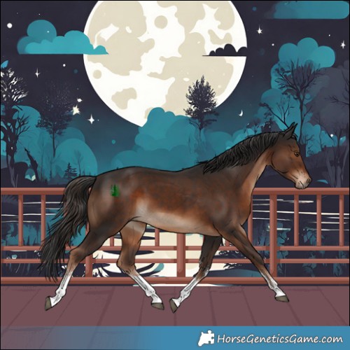 Horse Color:White Spotted Liver Chestnut 