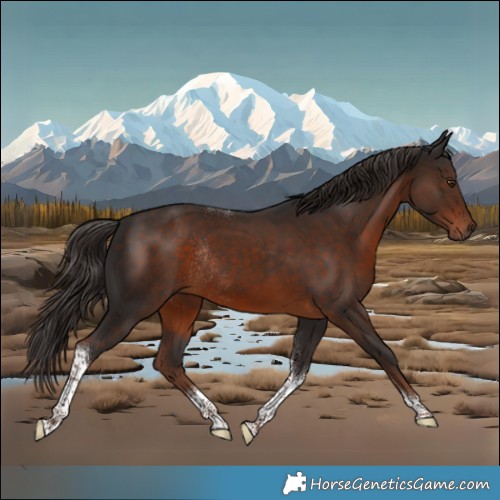 Horse Color:Liver Chestnut Tobiano Rabicano 