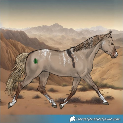Horse Color:Powder White Liver Red Dun