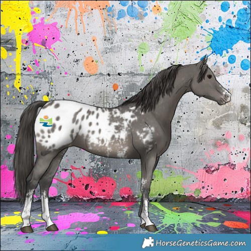 Horse Color:Grullo Sabino Varnish 