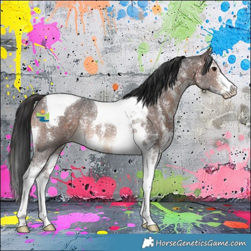 Horse Color:Brown Sabino Tobiano Rabicano 