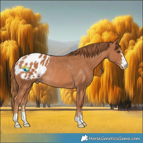 Horse Color:Chestnut Appaloosa Rabicano