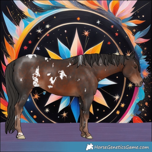 Horse Color:White Spotted Liver Chestnut 