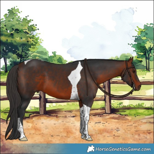 Horse Color:Bay Tobiano