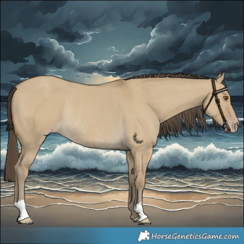 Horse Color:Classic Cream Champagne Dun Rabicano 
