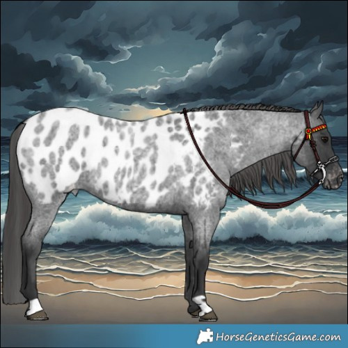 Horse Color:Blue Roan Near Leopard 