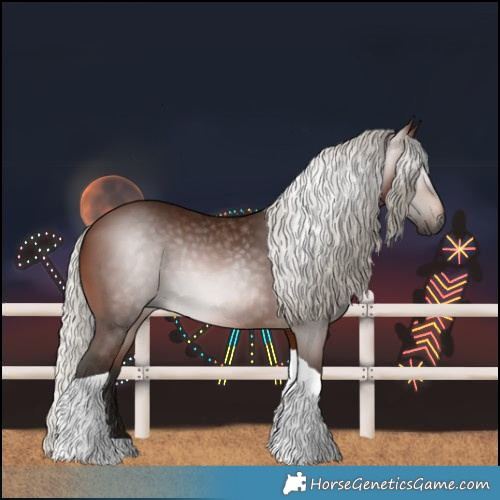 Horse Color:Gray Silver Bay Tobiano 