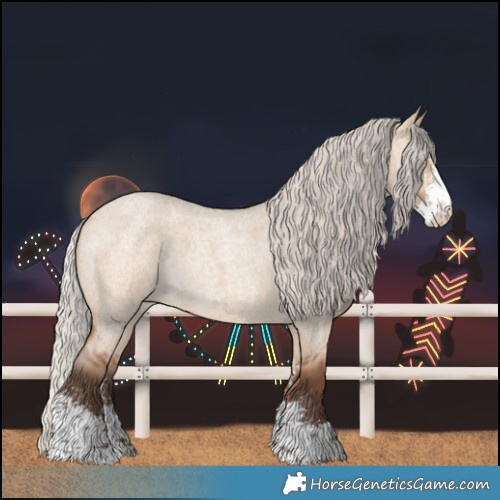 Horse Color:Silver Bay Roan Dun Sabino 