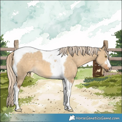 Horse Color:Chocolate Palomino Dun Tobiano