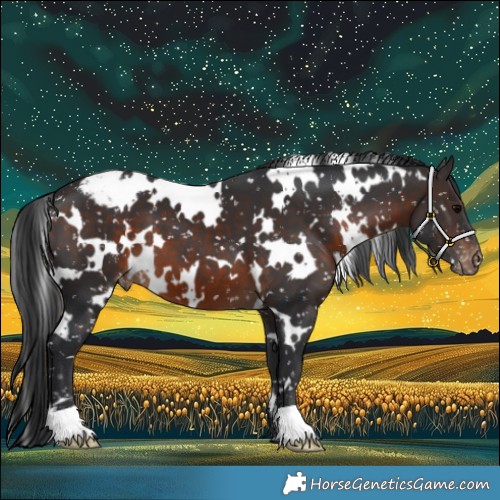 Horse Color:White Spotted Brown Appaloosa 