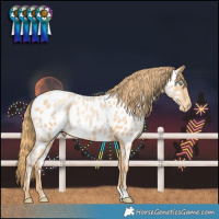 Horse Color:Gold Champagne Pearl Near Leopard