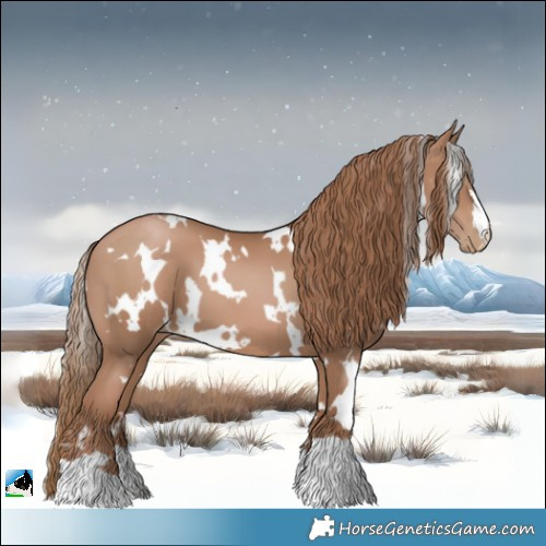 Horse Color:White Spotted Black Pearl 