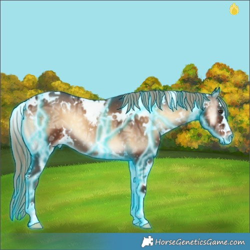 Horse Color:Thunderstruck White Spotted Liver Red Onyx Ice 