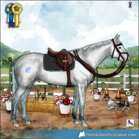 Horse Color:Gray Void Watercolor Grullo Tobiano Rabicano 