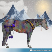 Horse Color:Nacre Brown Sabino