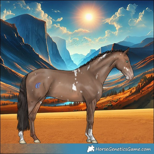 Horse Color:White Spotted Sable Champagne Tobiano 