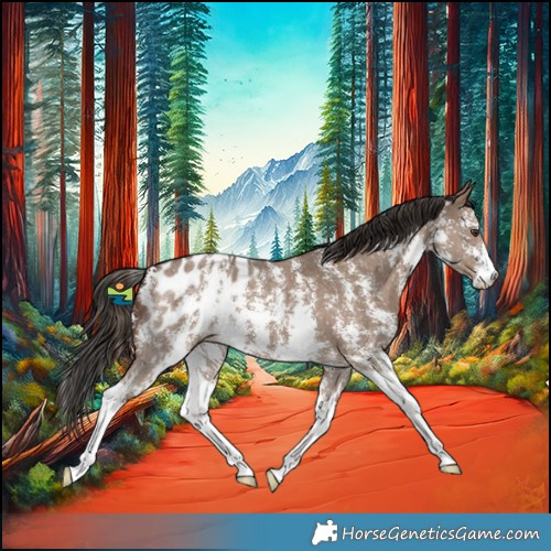 Horse Color:Liver Red Dun Sabino Appaloosa 
