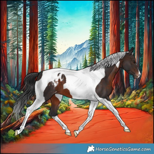 Horse Color:Brown Mushroom Tobiano Appaloosa 