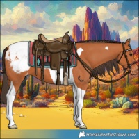 Horse Color:Bay Tobiano Snowcap