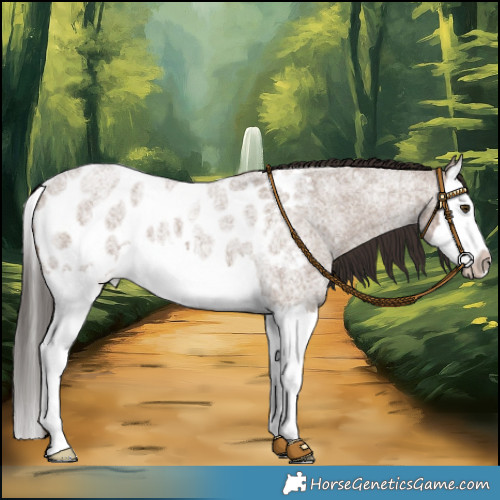 Horse Color:Liver Red Dun Roan Splash Appaloosa 