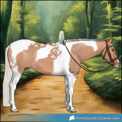 Horse Color:Chocolate Silver Bay Dun Tobiano 