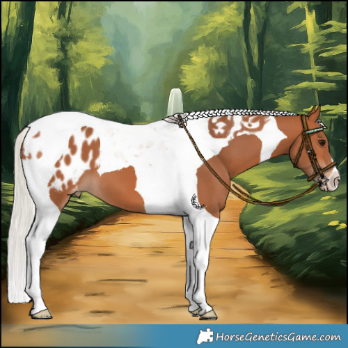 Horse Color:Silver Bay Tobiano Blanket 