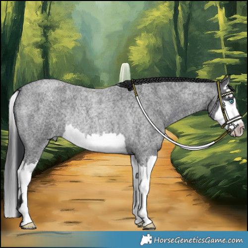 Horse Color:Blue Roan Splash Rabicano 
